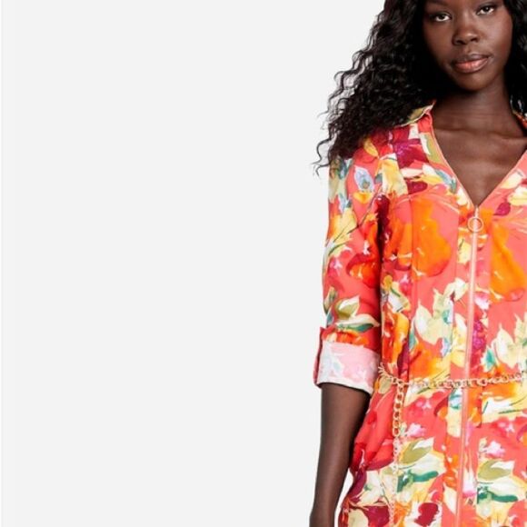 Guess Red and Yellow Floral Dress - Picture 4 of 9